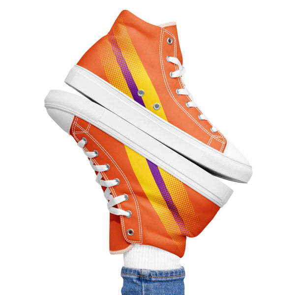 Intersex Pride Colors Original Orange High Top Shoes - Women Sizes