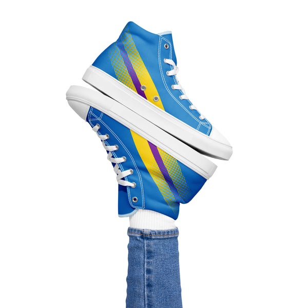 Intersex Pride Colors Original Blue High Top Shoes - Women Sizes