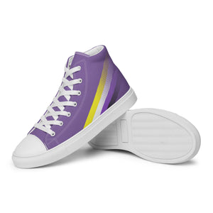 Women’s High Tops with Faded Non-Binary Flag Design PRIDE7®
