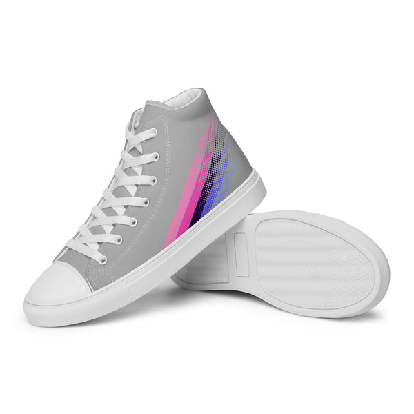 Omnisexual Pride Colors Original Gray High Top Shoes - Women Sizes