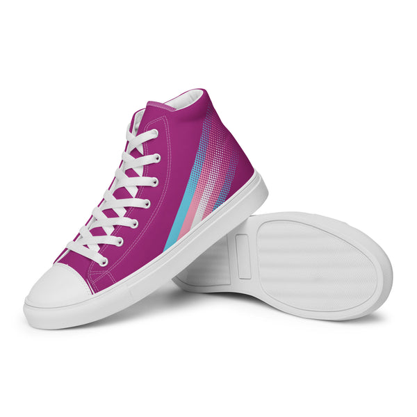 Transgender Pride Colors Original Violet High Top Shoes - Women Sizes