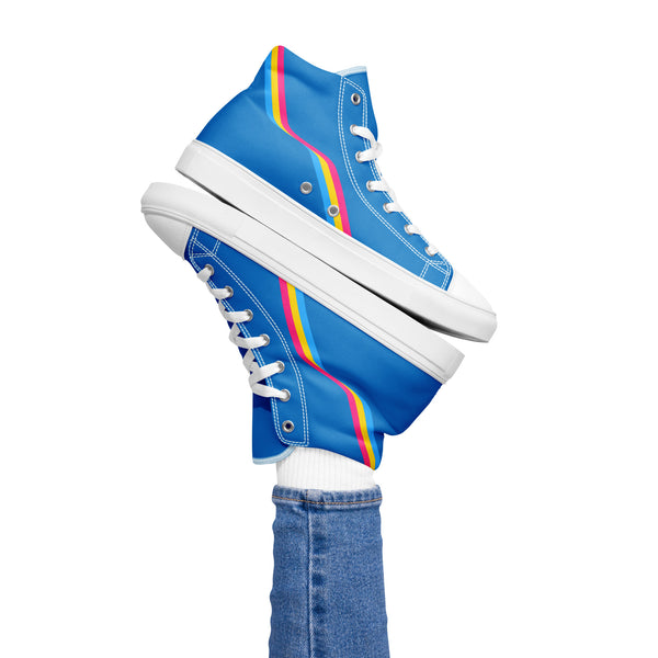 Original Pansexual Pride Colors Blue High Top Shoes - Women Sizes