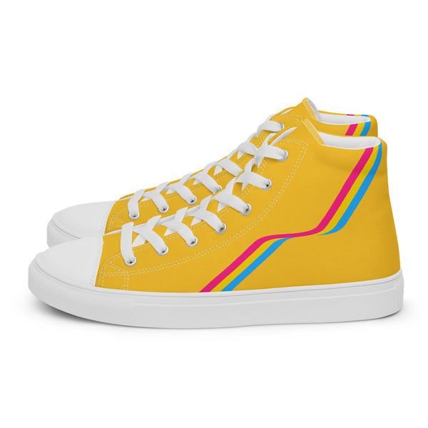 Original Pansexual Pride Colors Yellow High Top Shoes - Women Sizes