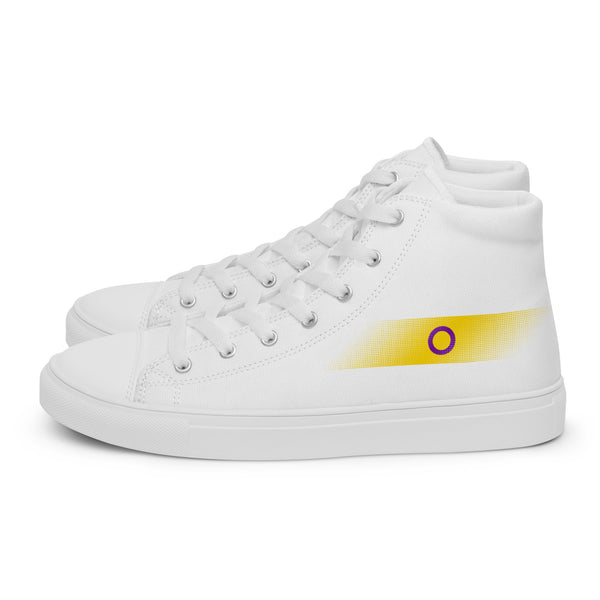 Casual Intersex Pride Colors White High Top Shoes - Women Sizes