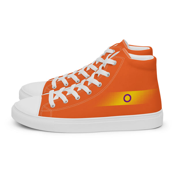Casual Intersex Pride Colors Orange High Top Shoes - Women Sizes