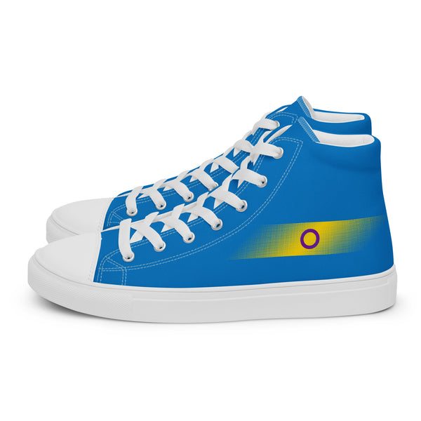 Casual Intersex Pride Colors Blue High Top Shoes - Women Sizes