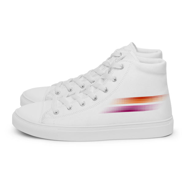Casual Lesbian Pride Colors White High Top Shoes - Women Sizes