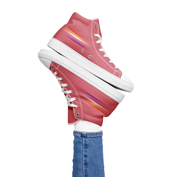 Casual Lesbian Pride Colors Pink High Top Shoes - Women Sizes