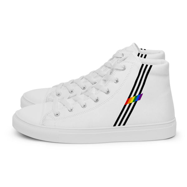 Classic Ally Pride Colors White High Top Shoes - Women Sizes