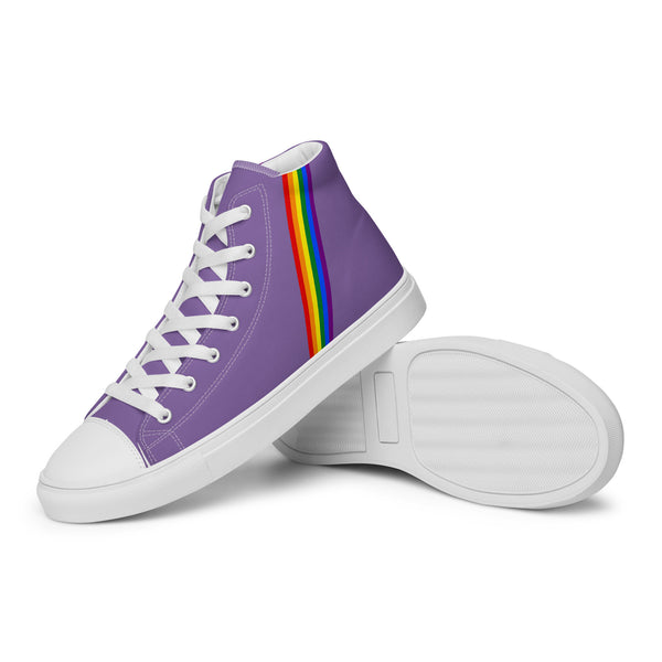 Classic Gay Pride Colors Purple High Top Shoes - Women Sizes