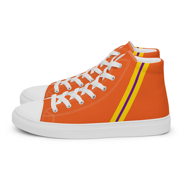 Classic Intersex Pride Colors Orange High Top Shoes - Women Sizes