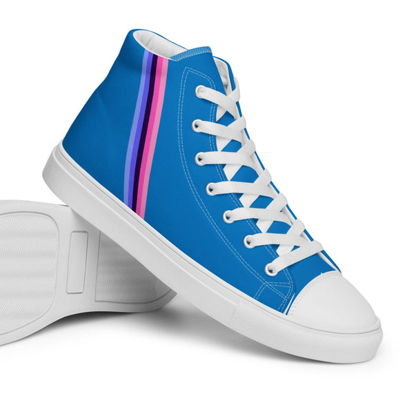 Classic Omnisexual Pride Colors Blue High Top Shoes - Women Sizes