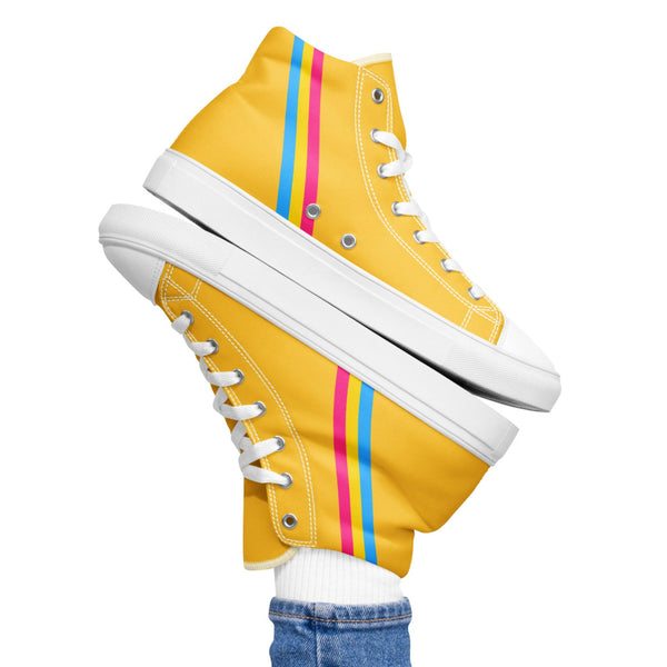 Classic Pansexual Pride Colors Yellow High Top Shoes - Women Sizes