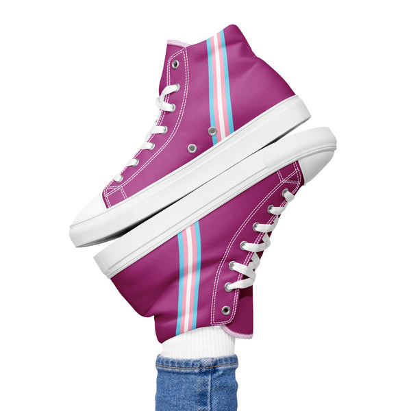 Classic Transgender Pride Colors Violet High Top Shoes - Women Sizes