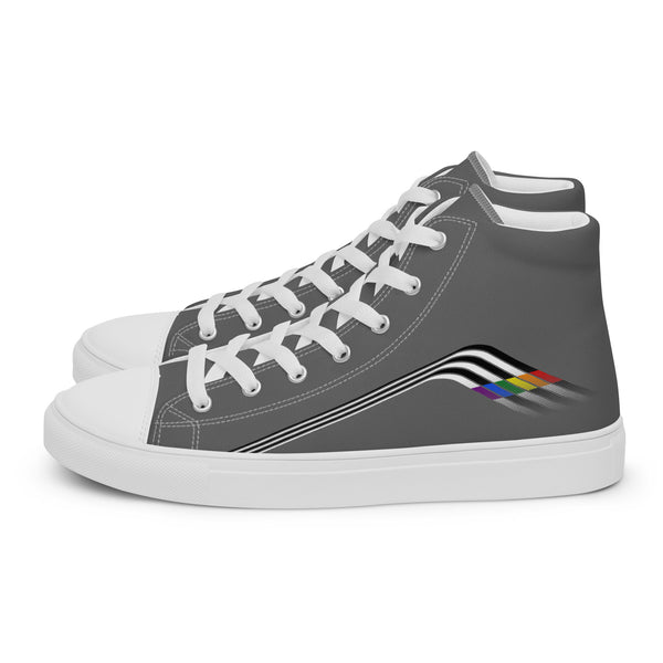 Trendy Ally Pride Colors Gray High Top Shoes - Women Sizes