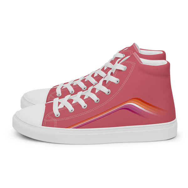 Trendy Lesbian Pride Colors Pink High Top Shoes - Women Sizes