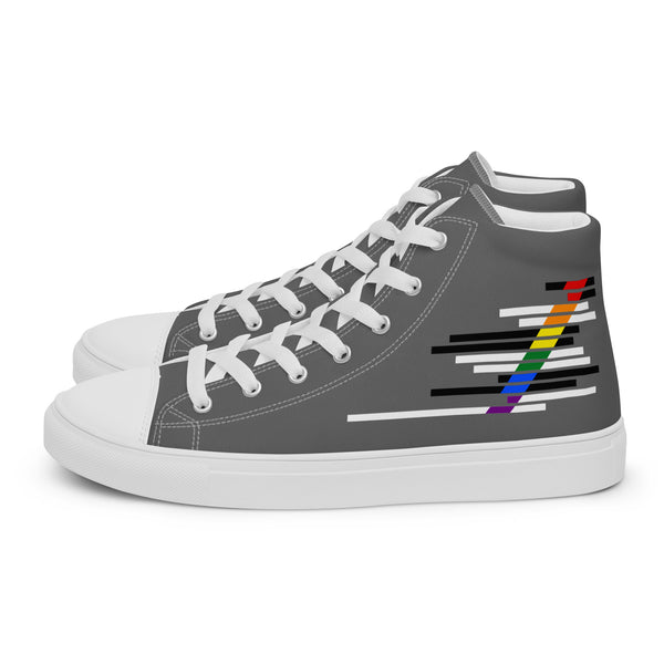 Modern Ally Pride Colors Gray High Top Shoes - Women Sizes