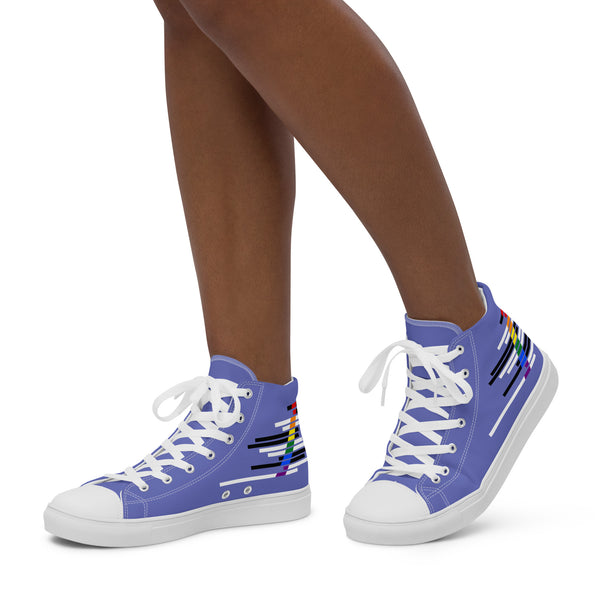 Modern Ally Pride Colors Blue High Top Shoes - Women Sizes
