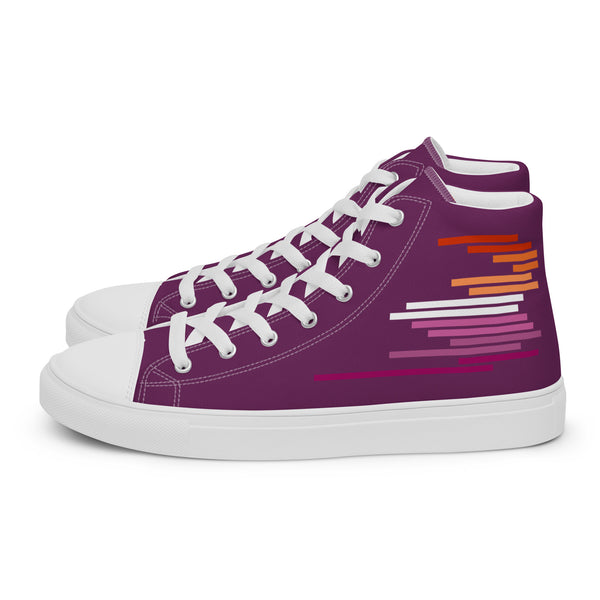Modern Lesbian Pride Colors Purple High Top Shoes - Women Sizes