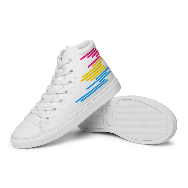 Modern Pansexual Pride Colors White High Top Shoes