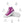 Cargar imagen en el visor de la galería, Modern Transgender Pride Colors Violet High Top Shoes - Women Sizes
