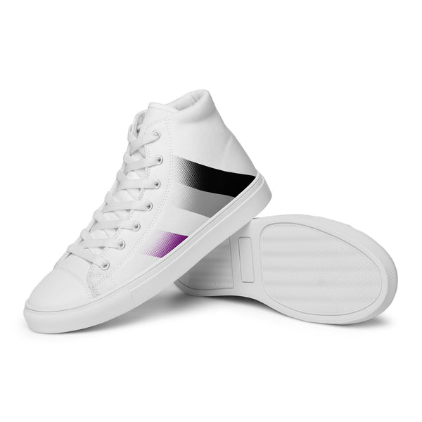 Asexual Pride Colors Modern White High Top Shoes - Women Sizes