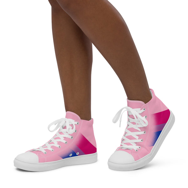 Bisexual Pride Colors Modern Pink High Top Shoes - Women Sizes
