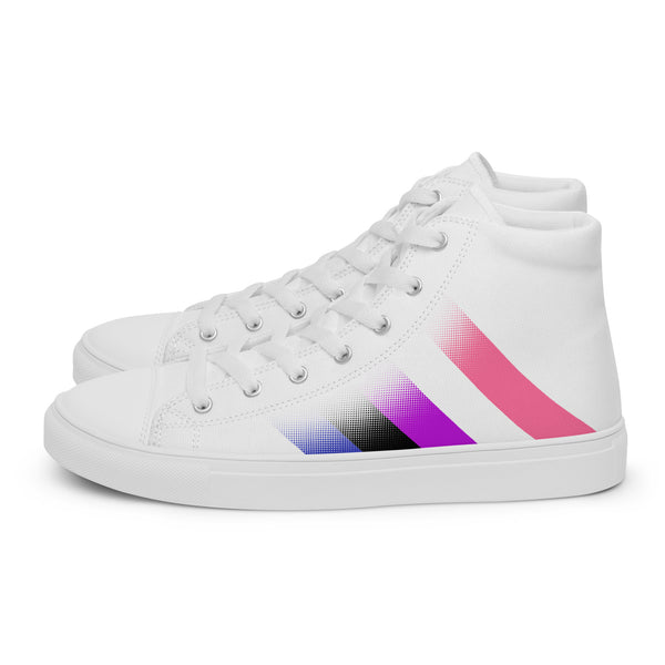 Genderfluid Pride Colors Modern White High Top Shoes - Women Sizes