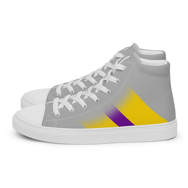 Intersex Pride Colors Modern Gray High Top Shoes - Women Sizes