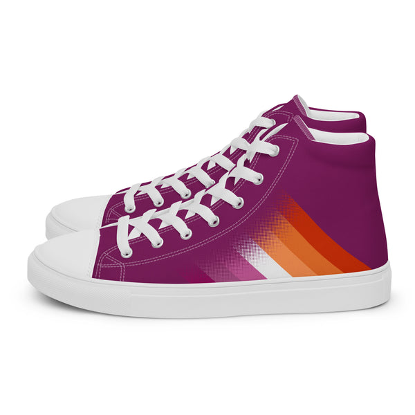 Lesbian Pride Colors Modern Purple High Top Shoes - Women Sizes
