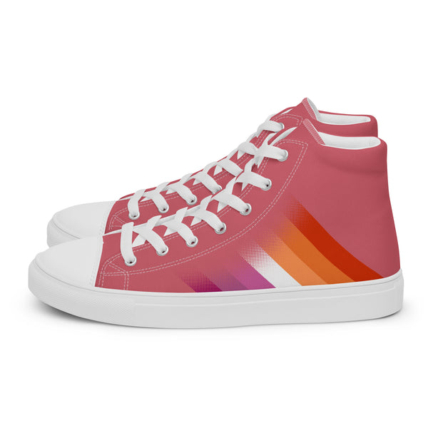Lesbian Pride Colors Modern Pink High Top Shoes - Women Sizes