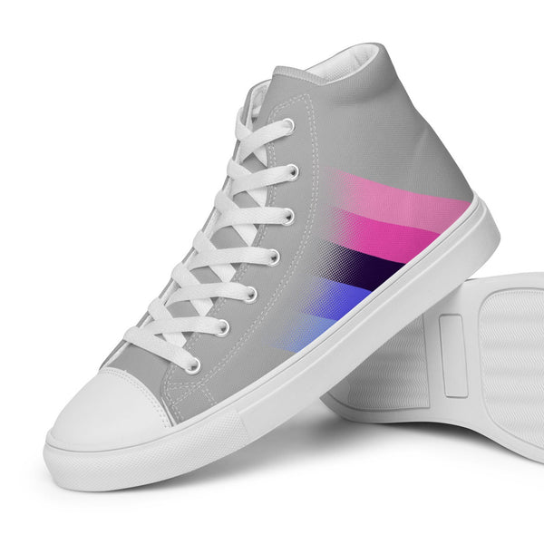 Omnisexual Pride Colors Modern Gray High Top Shoes - Women Sizes
