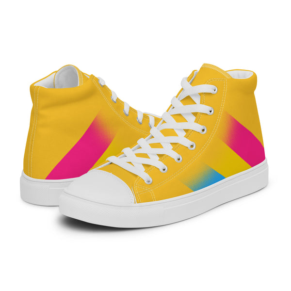 Pansexual Pride Colors Modern Yellow High Top Shoes - Women Sizes
