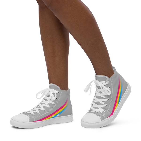 Pansexual Pride Modern High Top Gray Shoes - Women Sizes