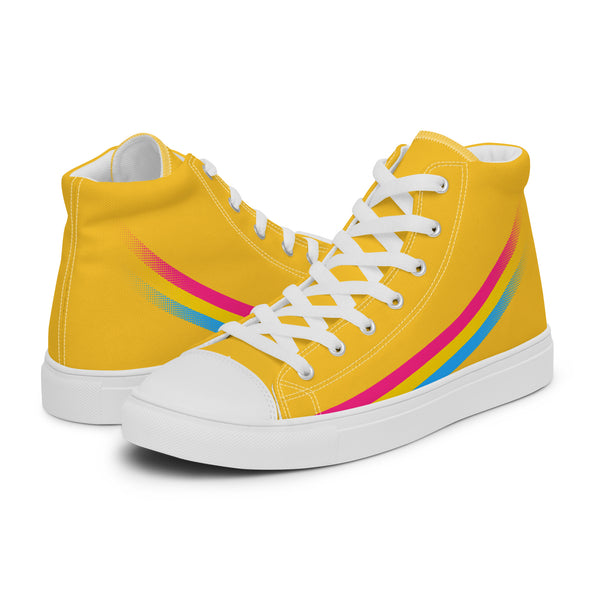 Pansexual Pride Modern High Top Yellow Shoes - Women Sizes