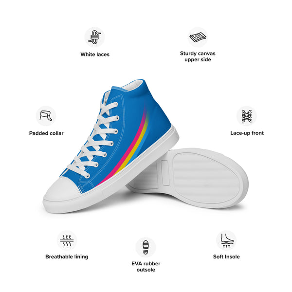 Pansexual Pride Modern High Top Blue Shoes - Women Sizes