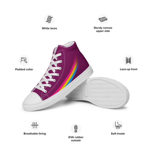 Pansexual Pride Modern High Top Purple Shoes - Women Sizes