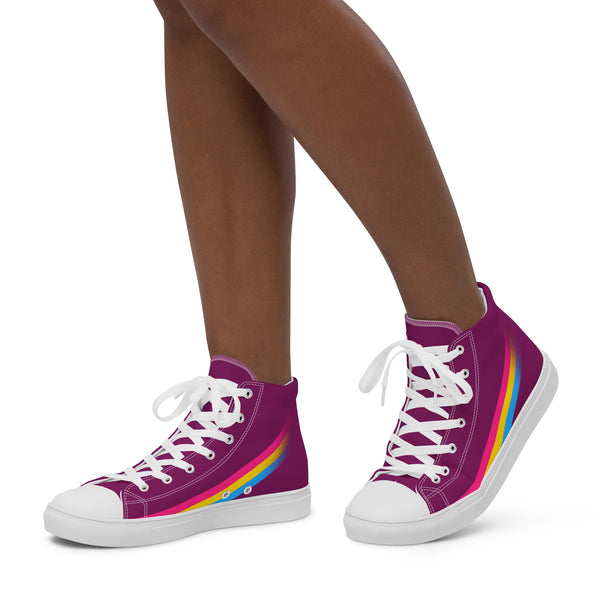 Pansexual Pride Modern High Top Purple Shoes - Women Sizes
