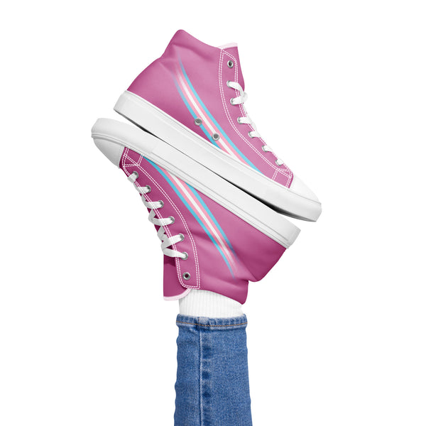 Transgender Pride Modern High Top Pink Shoes - Women Sizes