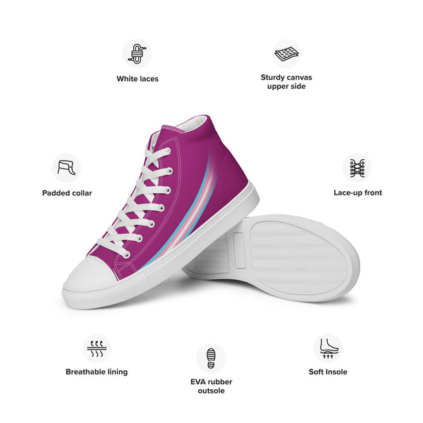 Transgender Pride High Top Violet Shoes