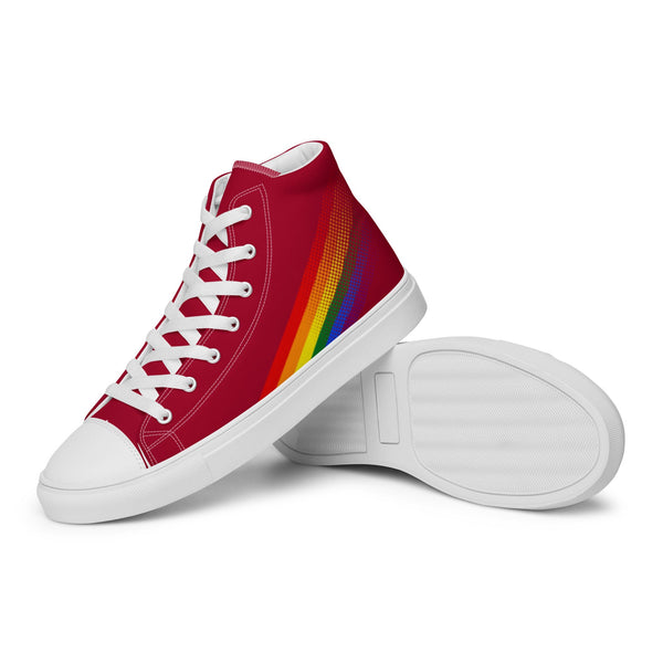 Gay Pride Colors Original Red High Top Shoes