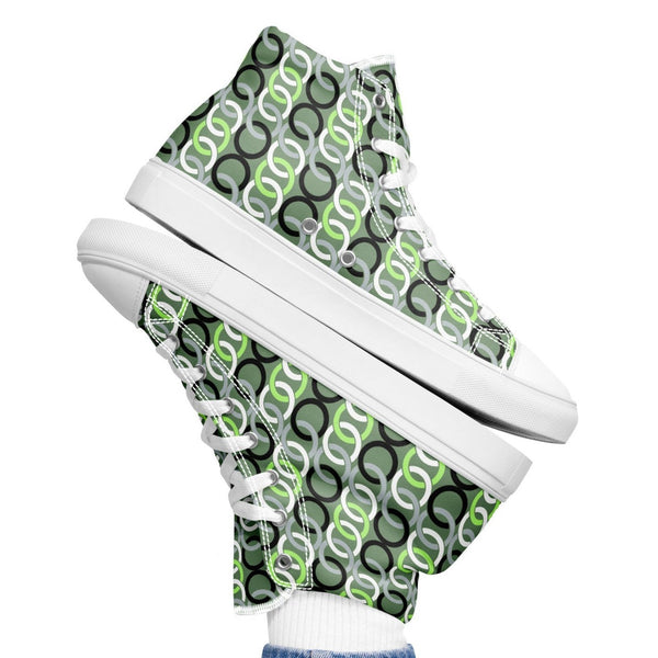 Agender Pride Classic Green High Top Shoes