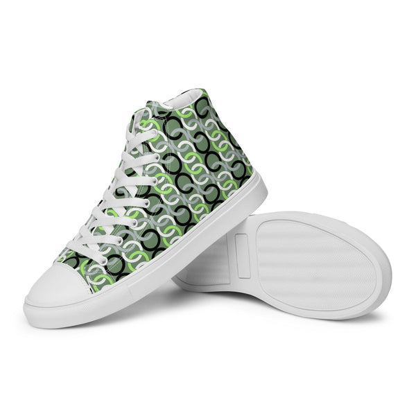 Agender Pride Classic Green High Top Shoes