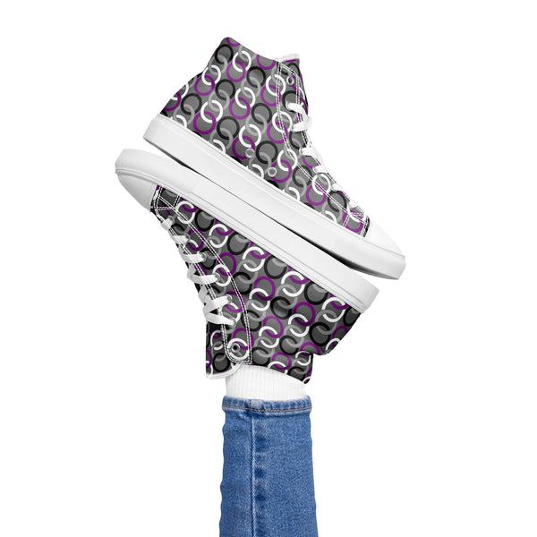 Asexual Pride Classic Gray High Top Shoes