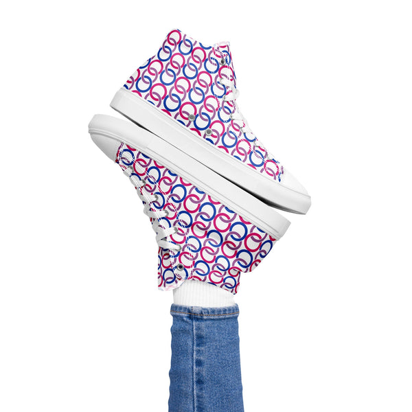 Bisexual Pride Classic White High Top Shoes