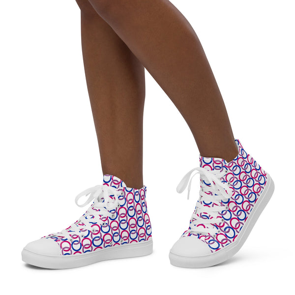 Bisexual Pride Classic White High Top Shoes