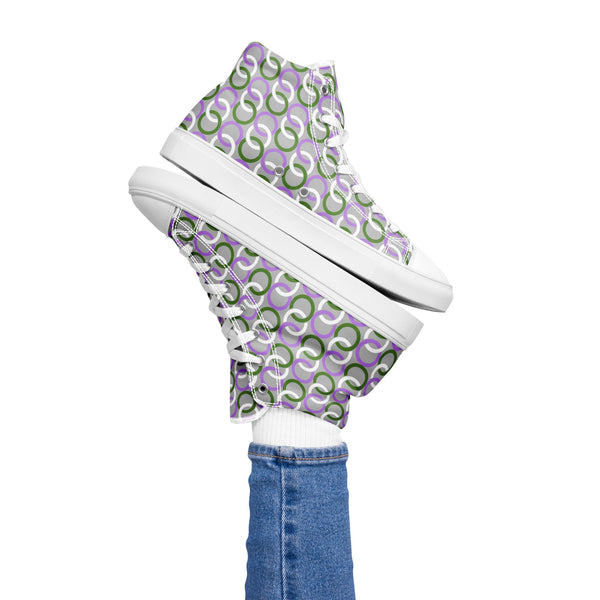 Genderqueer Pride Classic Gray High Top Shoes