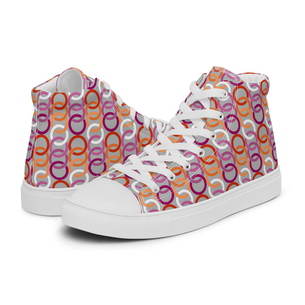 Lesbian Pride Classic Gray High Top Shoes