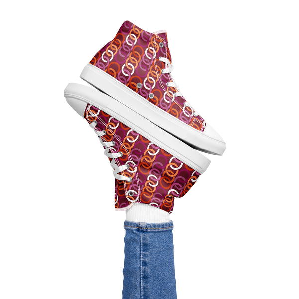 Lesbian Pride Classic Burgundy High Top Shoes