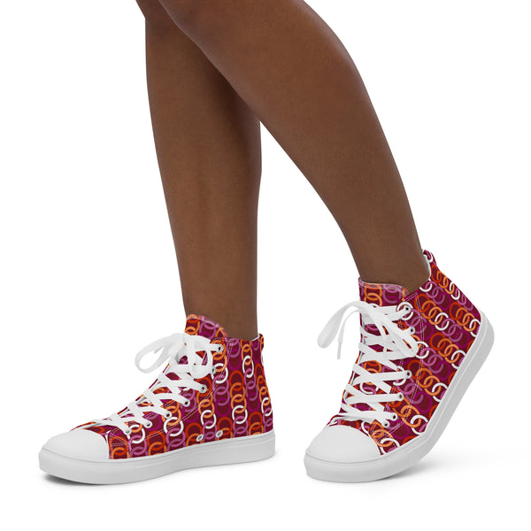 Lesbian Pride Classic Burgundy High Top Shoes